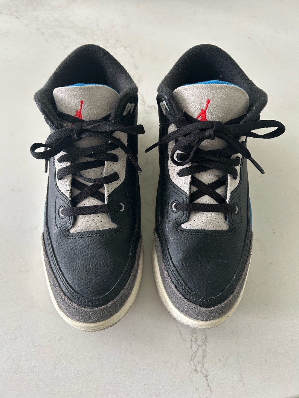 Jordan 3 Retro OG “Rare Air” | Low Black/Blue/Gray Sneakers | Size 2.5Y - Picture 2 of 9